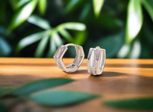 S999 Silver Fashion Simple Geometric Three-Ring Ear Clip