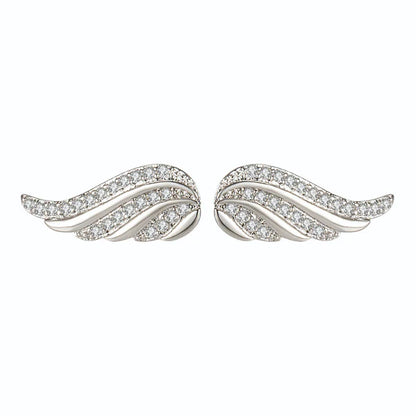 Angel Wing Ear Studs Wings Shape Micro-inlaid